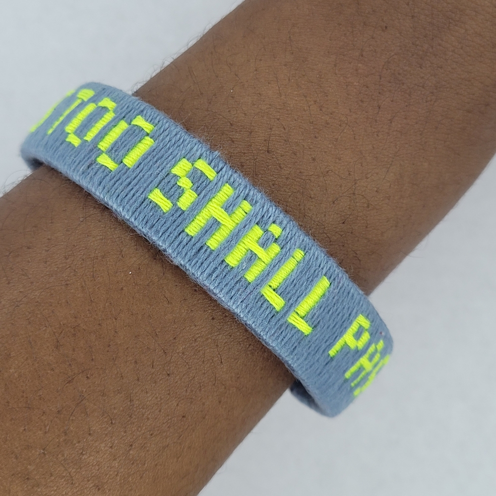 Stylish Faith-Based Embroidered Adjustable Bracelet - Picture 7 of 10